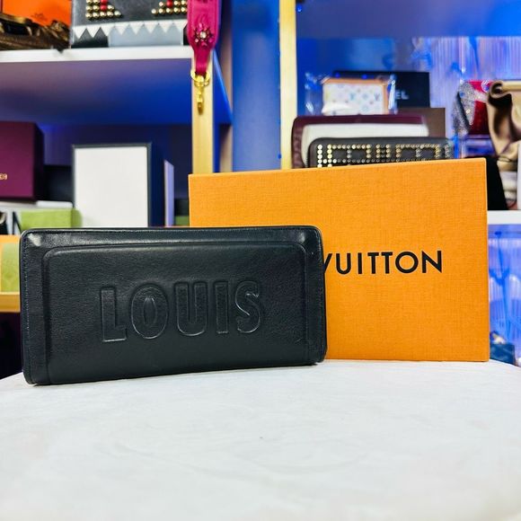 Louis Vuitton Black Dark Infinity Leather Brazza Large Bi-Fold Wallet Virgil Abl - Picture 15 of 15